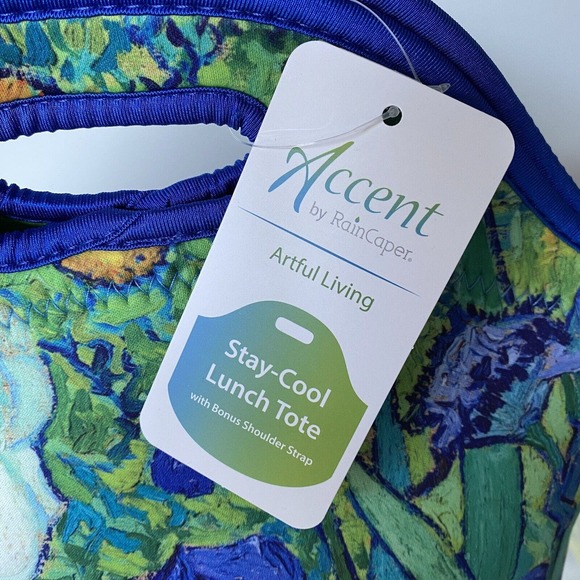 Van Gogh Neoprene Lunch Tote Irises Adjustable Strap Immersive Exclusive NEW - Picture 9 of 13